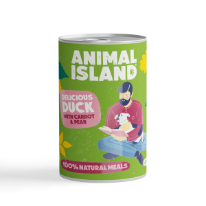 Mokra karma dla Psa Animal Island kaczka z marchewką i gruszką 400g